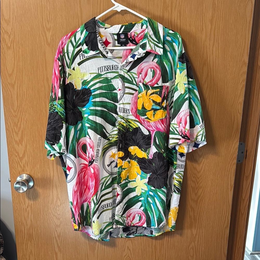 NFL Steelers Tropical Print Men's Shirt